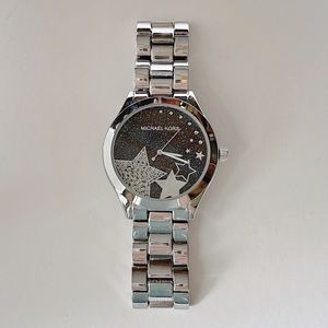 Michael Kors stars watch silver black sparkle